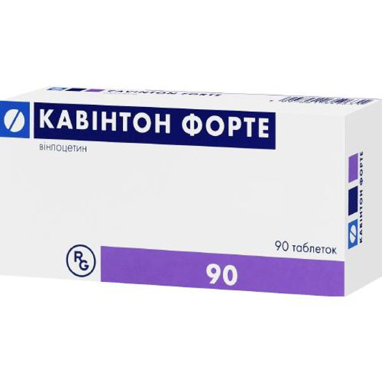 Кавінтон форте таблетки 10 мг №90